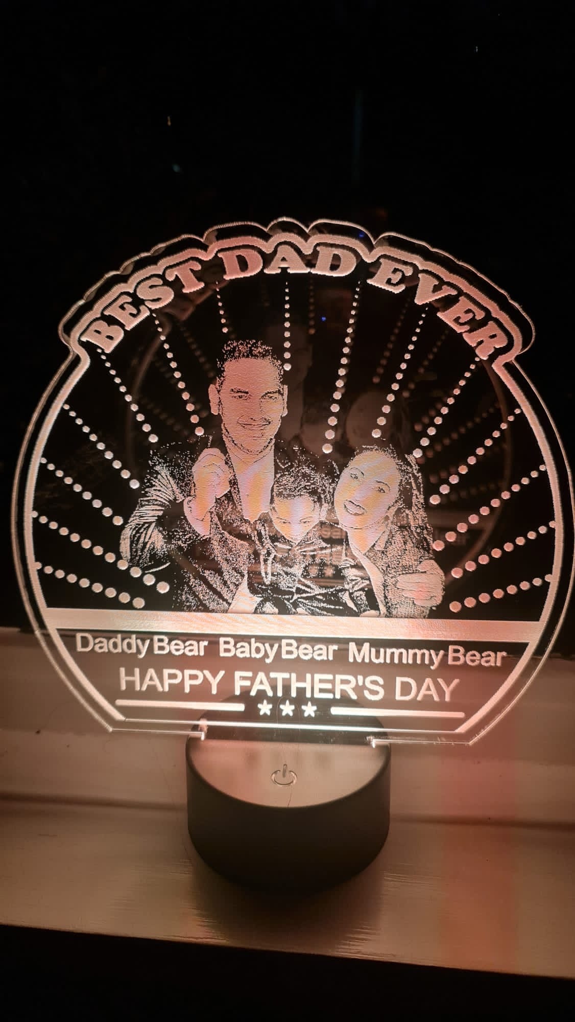 Full family photo with writing