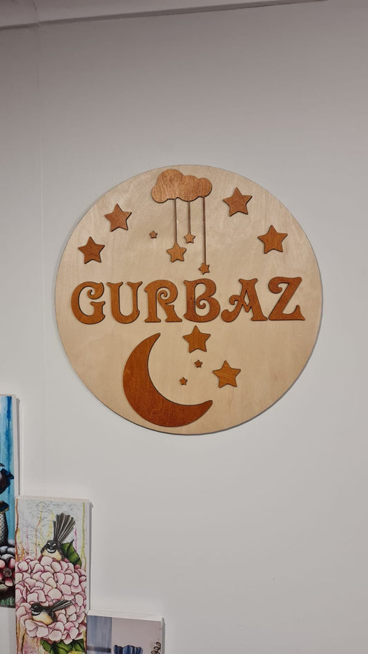 Round Name Signs
