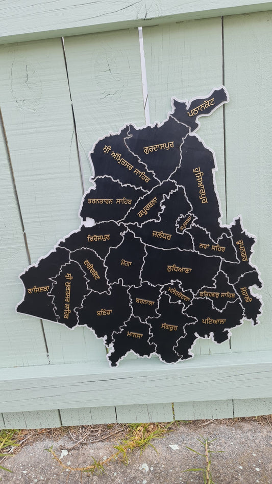 Punjab Map with Districts